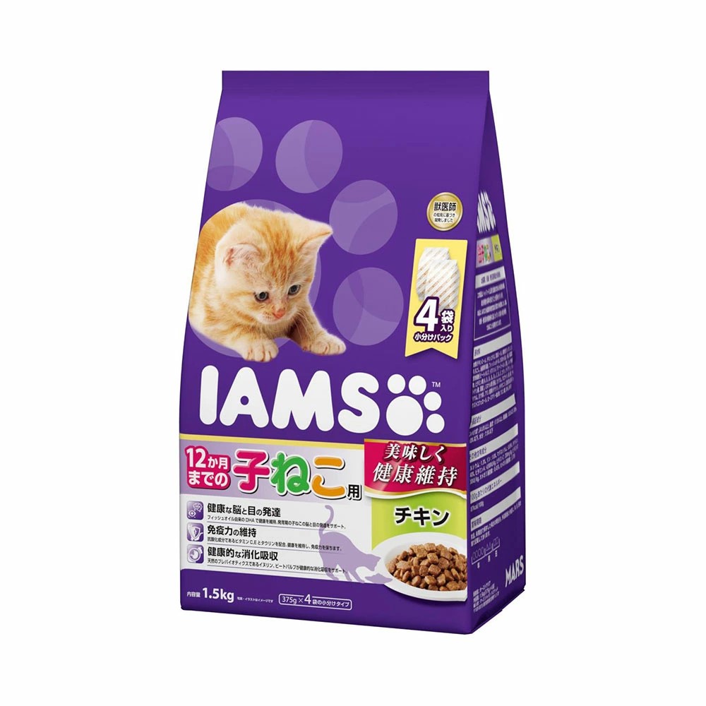 乐天商城 - マースジャパンリミテッド アイムス 12か月までの子ねこ用 チキン 小粒 1.5kg