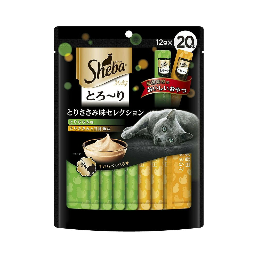 【6個セット】 マースジャパンリミテッド シーバ とろ〜り メルティ とりささみ味セレクション 12g×20本