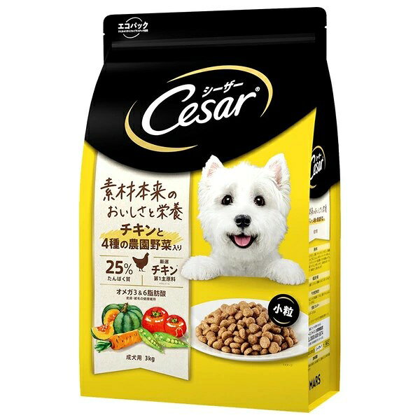 樂天商城 - 【3個セット】 マースジャパンリミテッド シーザードライ 成犬用 チキンと4種の農園野菜入り 小粒 3kg