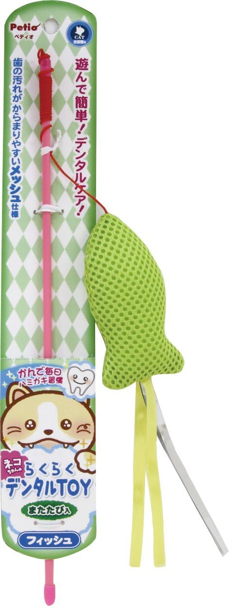 【3個セット】ペティオ ペティオらくらくデンタルTOYじゃらしフィッシュ
