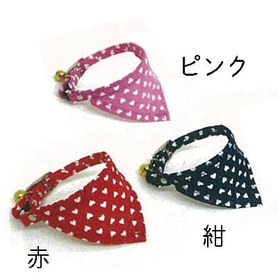 【5個セット】カワノ産業 カワノ産業 マイスターキャットバンダナカラーラメハートSピンク