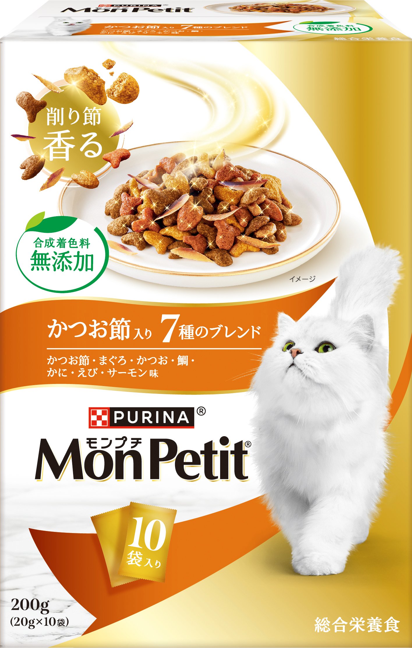 【6個セット】 ネスレ日本 モンプチ ボックス かつお節入り7種のブレンド 200g