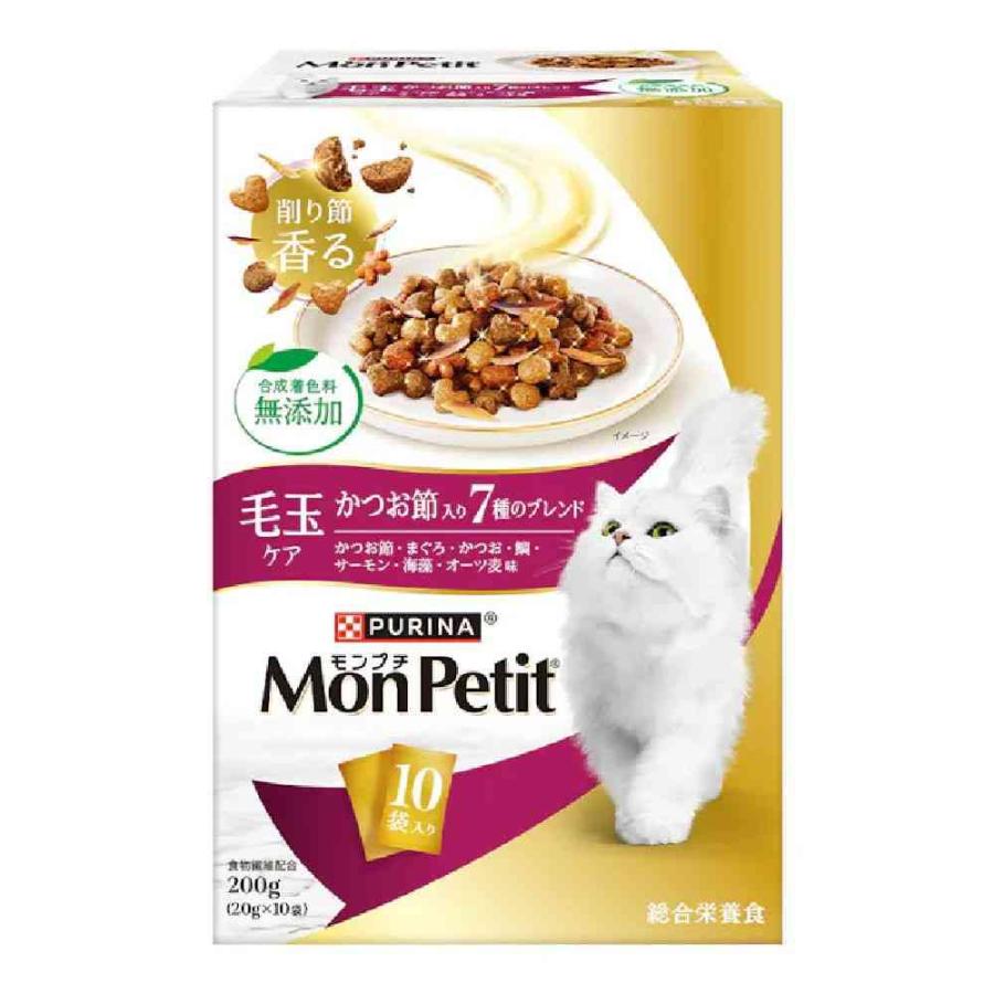 乐天商城 - 【6個セット】 ネスレ日本 モンプチ ボックス 毛玉ケア かつお節入り7種のブレンド 200g