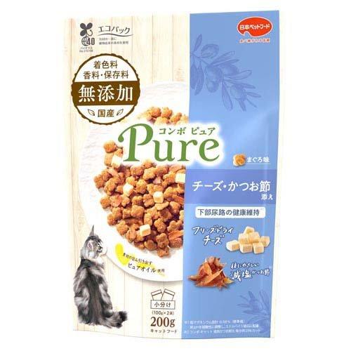 乐天商城 - 【3個セット】日本ペットフード コンボ　ピュア　キャット　まぐろ味・チーズ・かつお節添え 200g