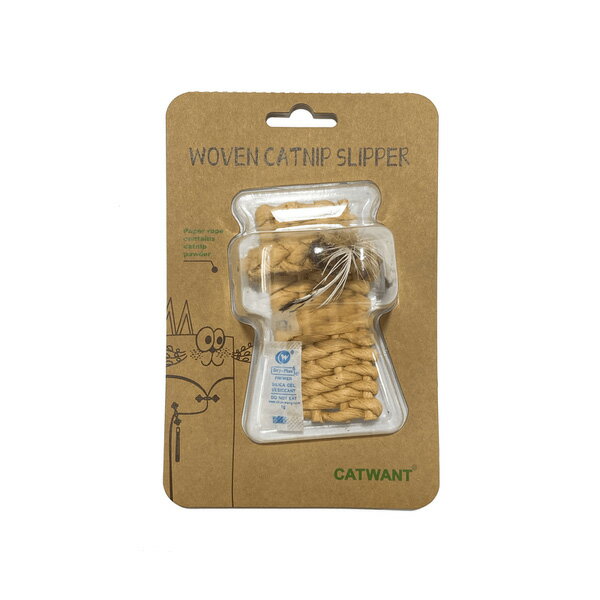 【12個セット】ペットライブラリー CATWANT キャットニップペーパースリッパ