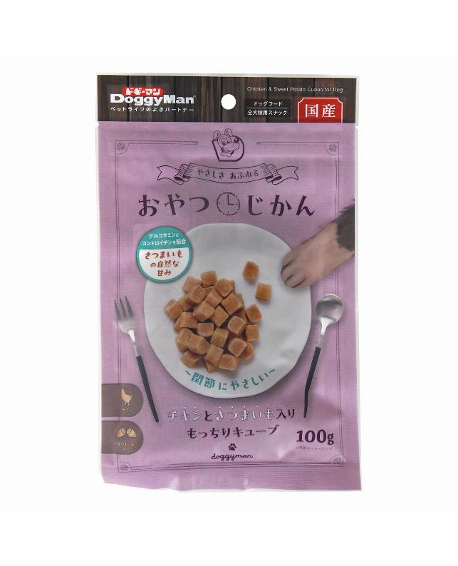 乐天商城 - チキンとさつまいも入りもっちりキューブ 100g