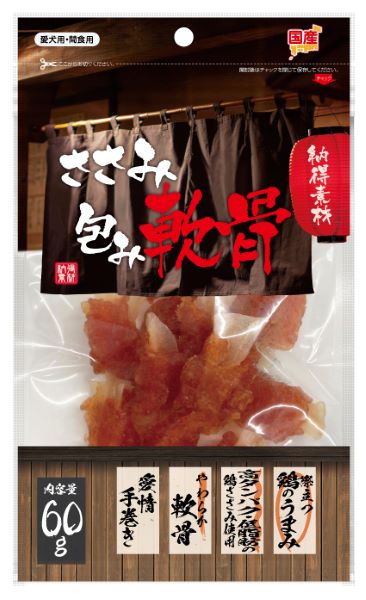 【5個セット】 ペットライブラリー 納得素材 ささみ包み軟骨 60g