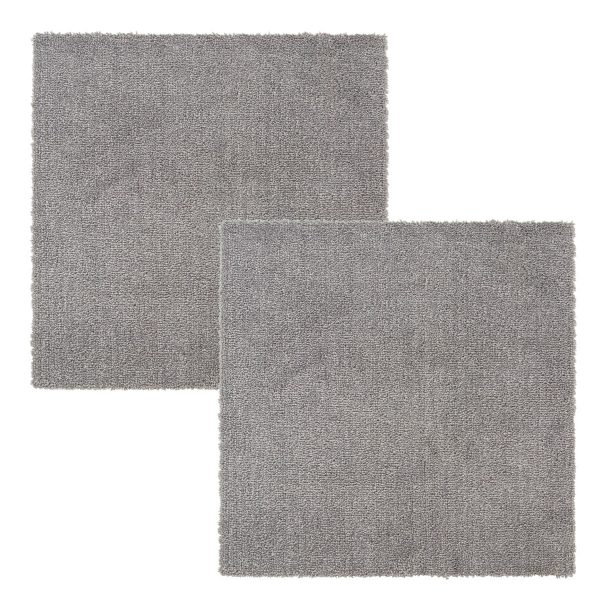 【2個セット】ピタペトモジョイントペットラグプレーン＆プレーン袋入ヘッダー（2枚入） 約45×45　ブラ..