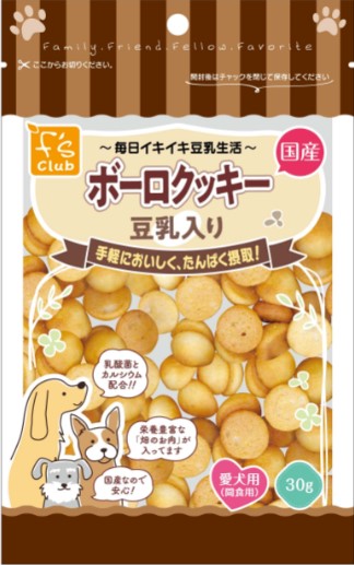 【6個セット】ペットライブラリー Fsclub　ボーロクッキー豆乳入り30g