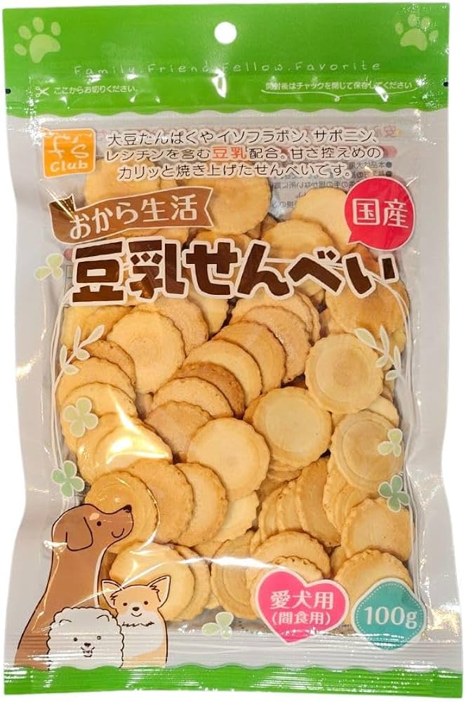 ペットライブラリー Fsclub　おから生活豆乳せんべい100g