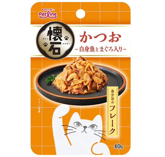 Other Wet Food - 【48個セット】ペットライン 懐石レトルト　フレーク　かつお‐白身魚とまぐろ入り‐40g