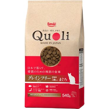 【12個セット】株式会社スマック QuoLi グレインフリー 成猫用 まぐろ 540g