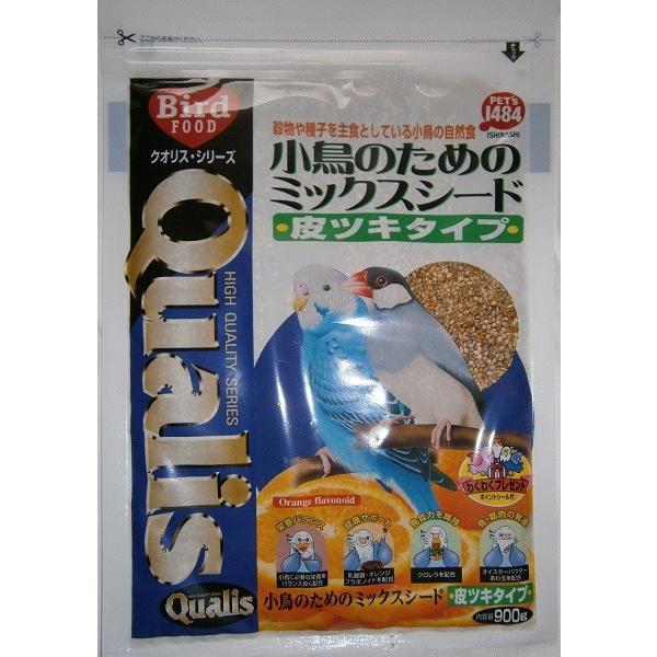 【3個セット】ペッズイシバシ　クオリス　小鳥のためのミックスシード皮ツキタイプ900g