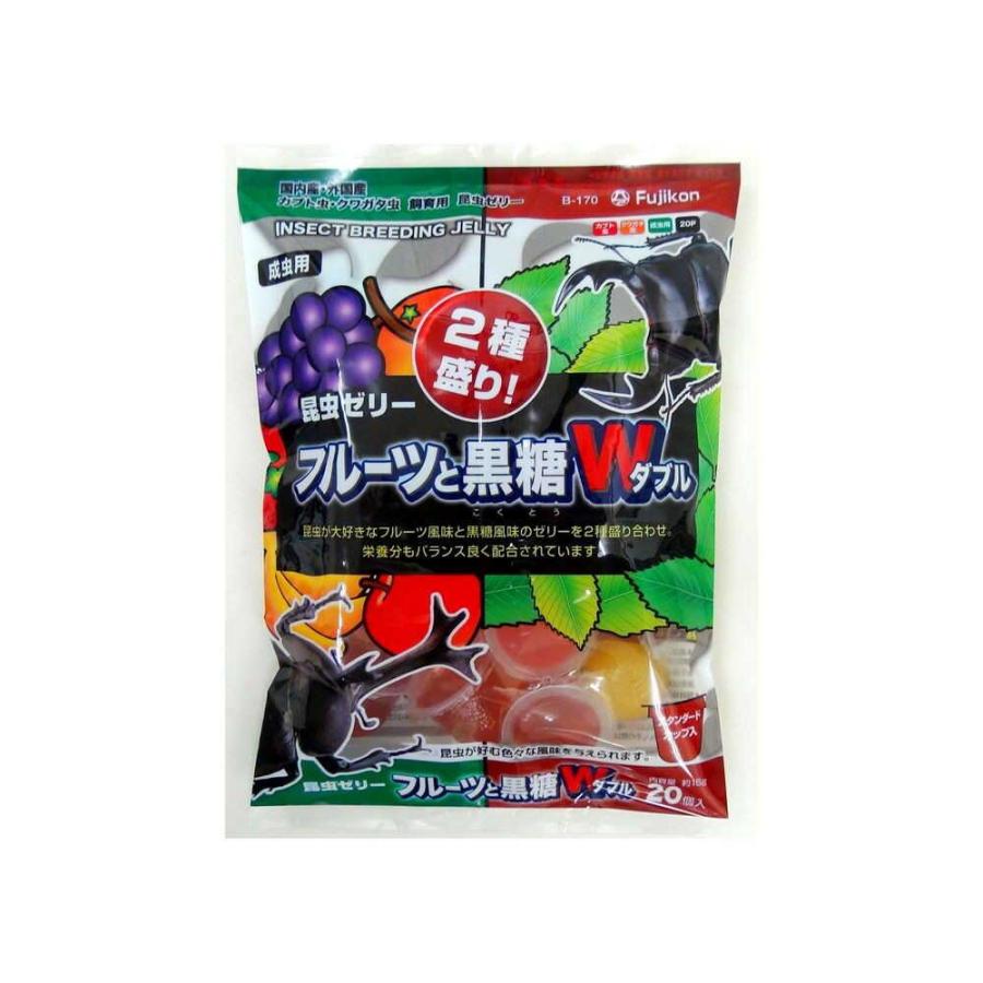【30個セット】フジコン 昆虫ゼリーフルーツと黒糖ダブル20P