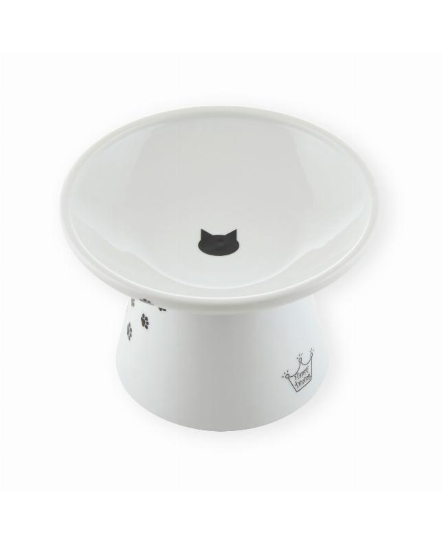 【5個セット】猫壱 猫用　脚付フードボウル　浅広口タイプ