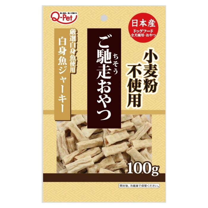 【24個セット】九州ペットフード　ご馳走おやつ白身魚ジャーキー100g