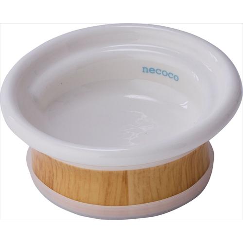 ペティオ 猫用食器　necoco　食べやすい木目調食器　ドライフード向き