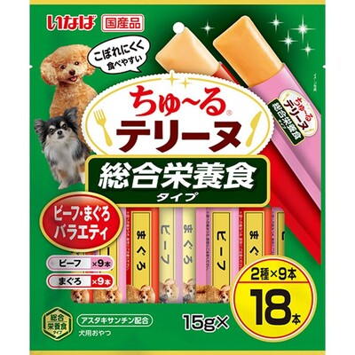 いなばペットフード ちゅーるテリーヌ　総合栄養食タイプ　ビーフ・まぐろバラエティ15g×18P