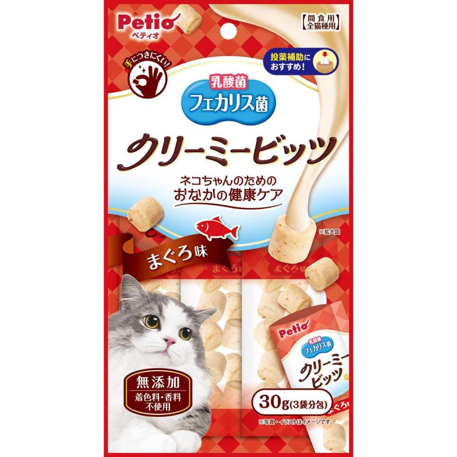 【3個セット】ペティオ クリーミービッツ　フェカリス菌　まぐろ味30g