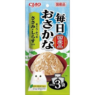 Other Wet Food - 【32個セット】 いなばペットフード株式会社 CIAO 毎日おさかな まぐろ・かつお ささみ・しらす入り 60g×3P