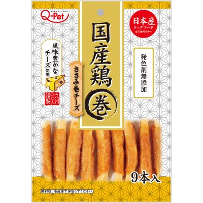 乐天商城 - 【24個セット】九州ペットフード Q‐Pet国産鶏ささみ巻きチーズ9本