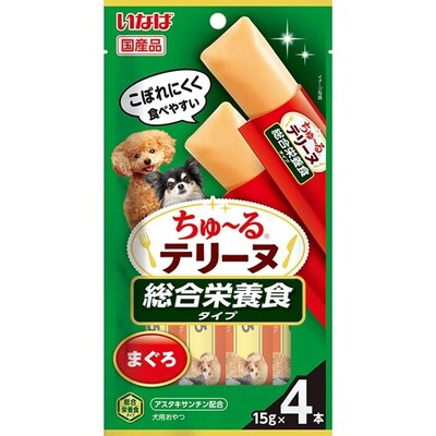 【12個セット】いなばペットフード ちゅーるテリーヌ　総合栄養食タイプ　まぐろ15g×4P