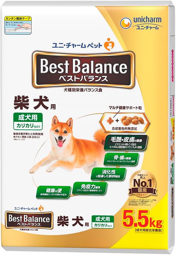 ユニ・チャーム ベストバランス カリカリ仕立て柴犬用10歳以上用
