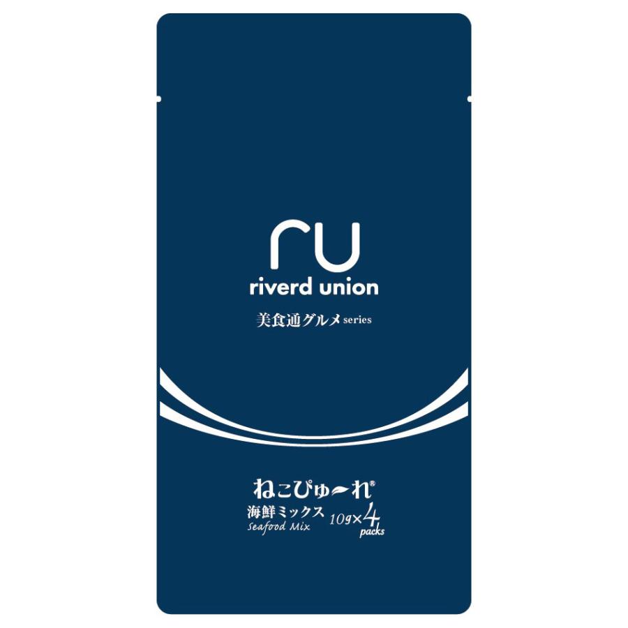樂天商城 - 【24個セット】リバードコーポレーション ねこぴゅーれ　美食通グルメseries　海鮮ミックス10g×4本