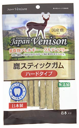 【10個セット】アスクJAPANVENISON鹿スティックガムハード8本