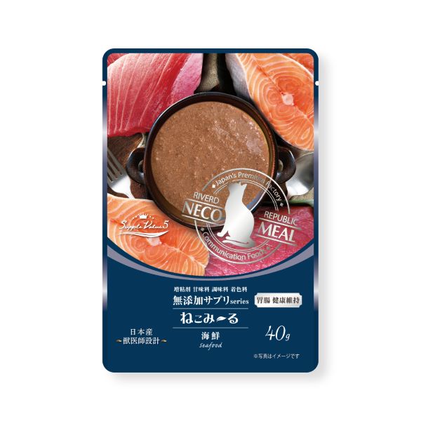 樂天商城 - 【56個セット】 リバードコーポレーション ねこみーる無添加サプリSuppleValue5胃腸健康維持海鮮40g