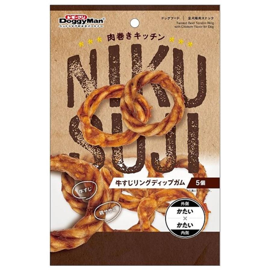 【12個セット】ドギーマンハヤシ 肉巻きキッチン 牛すじリングディップガム5個