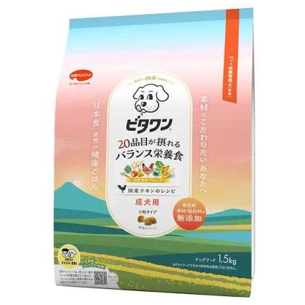 日本ペットフード ビタワン　国産チキンのレシピ　成犬用1．5kg