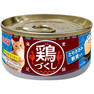 【48個セット】 いなばペットフード 鶏づくし　とりささみ　軟骨入り80g