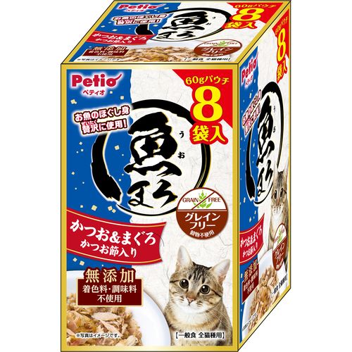 【注意事項】 ・メーカーの都合等により、パッケージ及び内容量、生産地、などが変更される場合がございます。ご了承ください。 ・当店では地球環境への配慮およびお手頃価格での商品の提供のため、簡易的な梱包とさせていただいております。 ・箱潰れなど、製品をご利用いただくのに問題がない場合の返品・交換対応はお受けできません ※期限のある商品について ・賞味期限や消費期限がある商品については、すべて期限まで2ヶ月以上のものを取り扱っております。個別のお問い合わせはご遠慮いただきますようお願い申し上げます。 ・期限が迫った商品は、別途アウトレット商品として販売させていただいております。 商品説明■　商品詳細●猫用ウェットフード。 ●お魚のほぐし身を贅沢に使用したウェットフードです。 ●温めると一層美味しくなります。 ●グレインフリー穀物不使用。 ●着色料・調味料不使用。 4903588144585■　原材料かつお、まぐろ、かつお節、増粘安定剤(カラギーナン)■　メーカーペティオ ■　広告文責ライフジェネレーション株式会社 TEL:06-6809-2484　