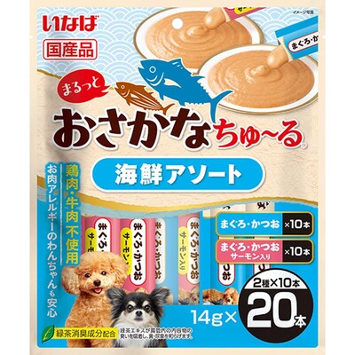 いなばペットフード まるっとおさかなちゅーる 海鮮アソート14g×20P