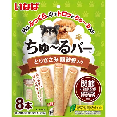 【8個セット】いなばペットフード　ちゅーるバー　とりささみ　鶏軟骨入り　関節の...