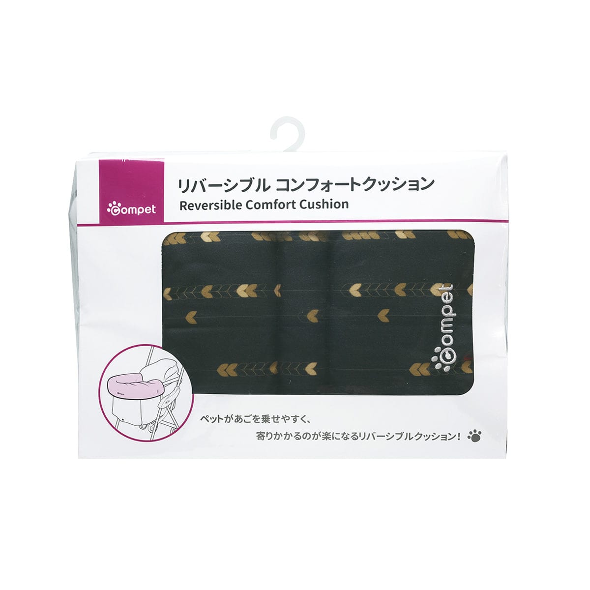 【6個セット】コンビ コムペット　リバーシブルコンフォートクッション　JD（ダークニット）