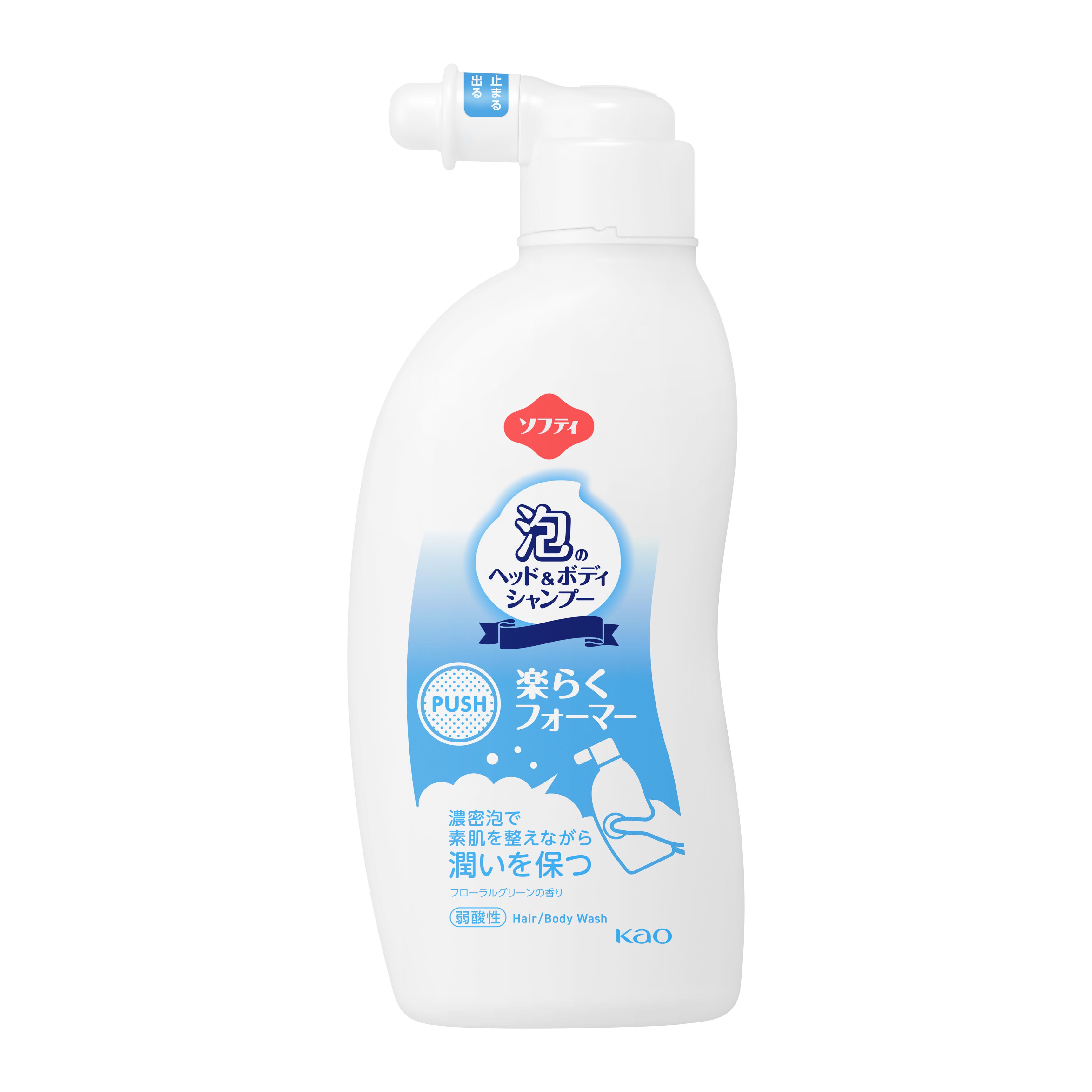 Rakuten - [ケース販売]花王 ソフティ 泡のヘッド＆ボディシャンプー 楽らくフォーマー 300ml×12本