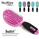 【送料無料】NuWay Double C ヘアブラシ ダブルC ニューウェイ フォーヘア スカルプ スタイリング カラー6色 穴あき