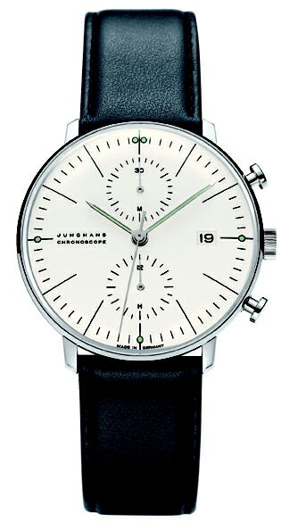 ユンハンス ビジネス腕時計 メンズ Max Bill by Junghans Chronoscope 027 4600 00