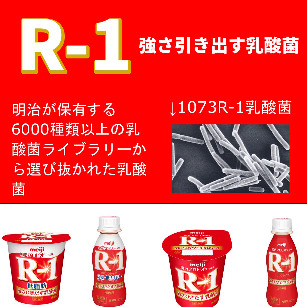 R-1≪鉄分≫ヨーグルトドリンクタイプ112ml×48本 セット【送料無料】飲むヨーグルト 乳酸菌飲料 まとめ買い R1 プロビオヨーグルト 明治 meiji アールワン 2