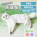 猫 術後ウェア 術後服 服 メス オス 着せやすい 舐め防止 脱げない マジックテープ 猫の服