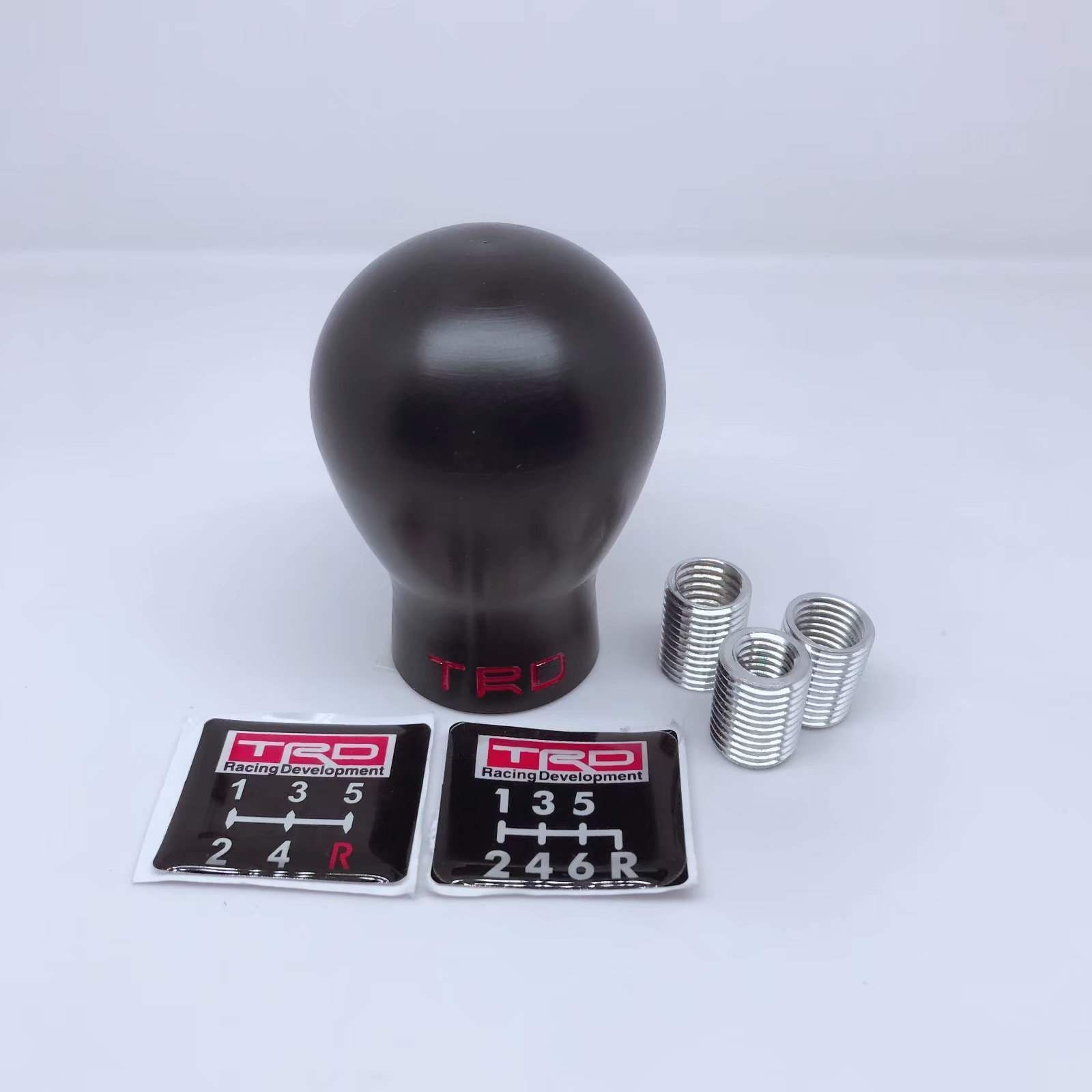 Rakuten - 新品 未使用 トヨタ TRD カスタム シフトノブ トヨタ用 5速/6速 丸型 樹脂製 ブラック/ホワイト 2色選択