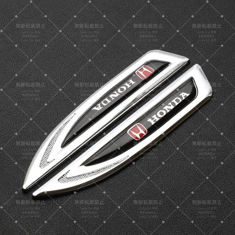 新品 未使用 ホンダ用 エンブレムステッカー デカール 3Dメタル バッジ カーフェンダー サイドステッカー 車用スタイリング 2個セット