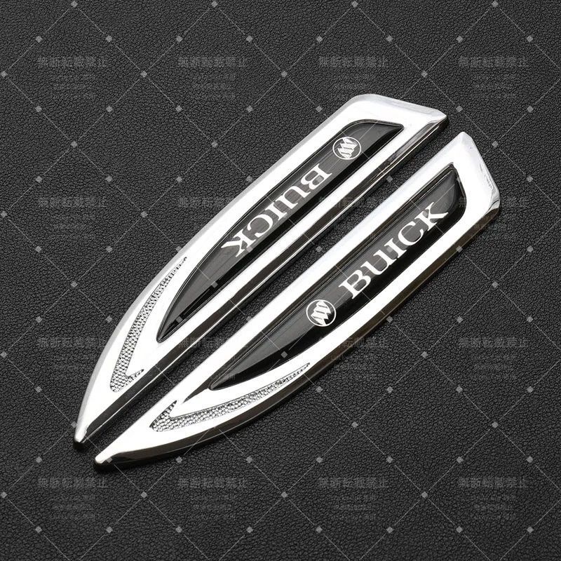 新品 未使用 ビュイック 車用エンブレム ステッカー デカール バッジ 3Dメタル カーフェンダーサイドステッカー 車のスタイリング 2個セット