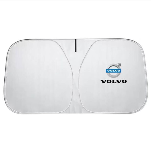 新品 ボルボ ロゴ サンシェード 折りたたみ 日よけ UVカット フロントガラスカバー 車用 取付簡単 収納袋付き