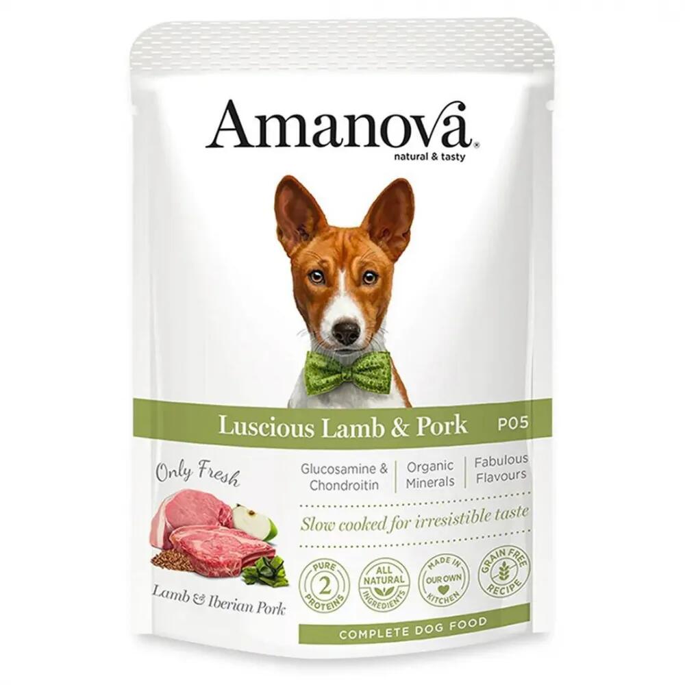  ハヤブサ　Amanova　Pouch　Adult　Luscious　Lamb　＆　Pork300g