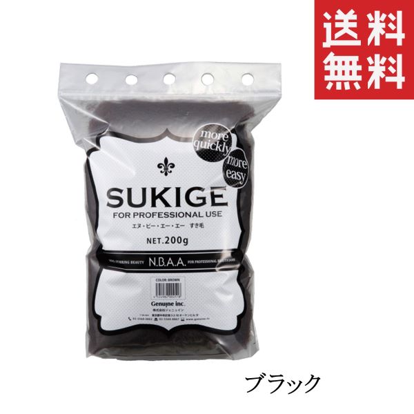 ジェニュイン N.B.A.A. すき毛 ブラック NB-SKG 200g ヘアセット ボリュームアップ