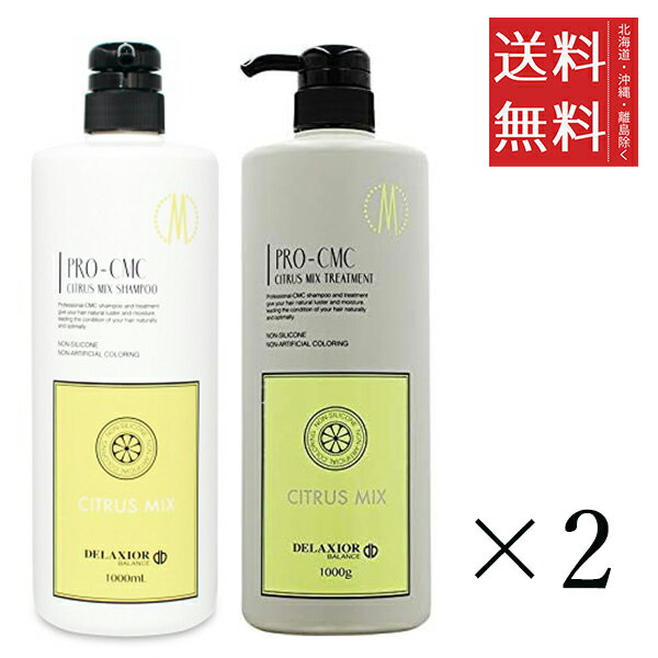 【!!クーポン配布中!!】 千代田化学 デラクシオ プロ CMC シトラスミックス シャンプー 1000ml+トリートメント 1000g 各2個セット ヘアケア 無着色 シリコンフリー ノンシリコン