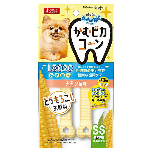 【同梱不可】【3個セット】 マルカン ゴン太のデンタルトイかむピカコーン　チキン...